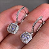 Versatile Dazzling High Quality AAA+ Cubic Zirconia Diamonds Round Dangle Earrings - The Jewellery Supermarket
