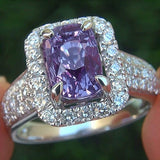 Gorgeous Full Bling Iced Out Unique Purple Color ♥︎ High Quality AAA+ Cubic Zirconia Diamonds ♥︎ Ring