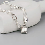 Best Gift ideas - New Trend Vintage Creative Lock Thick Chain Necklace