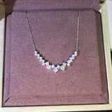 Modern Elegant Women's Necklace with Dazzling High Quality AAA+ Cubic Zirconia Diamonds - The Jewellery Supermarket
