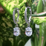 High Quality Delicate Pear Round or Oval Cut AAA+ Cubic Zirconia Diamonds Drop Earrings - The Jewellery Supermarket