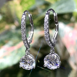 High Quality Delicate Pear Round or Oval Cut AAA+ Cubic Zirconia Diamonds Drop Earrings - The Jewellery Supermarket