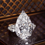 Luxury Crystal Water Drop AAA+ Cubic Zirconia Diamonds Exquisite Ring - The Jewellery Supermarket