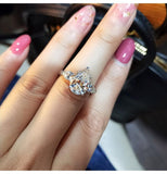 Luxury Crystal Water Drop AAA+ Cubic Zirconia Diamonds Exquisite Ring - The Jewellery Supermarket