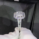New Luxury Silver AAA+ Cubic Zirconia Diamonds Engagement Fine Jewellery Ring - The Jewellery Supermarket