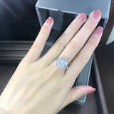New Luxury Silver AAA+ Cubic Zirconia Diamonds Engagement Fine Jewellery Ring - The Jewellery Supermarket