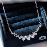 Luxury Silver Color Exquisite High Quality AAA+ Cubic Zirconia Diamonds Necklace for Wedding