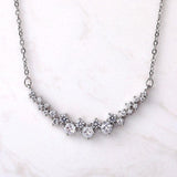 Luxury Silver Color Exquisite High Quality AAA+ Cubic Zirconia Diamonds Necklace for Wedding - The Jewellery Supermarket