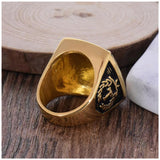 Vintage Style Big Stainless Steel Masonic Rings For Men - The Jewellery Supermarket