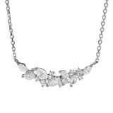 Fashion Sweet Real AAA+ Cubic Zirconia Diamonds Clavicle Chain Charm Necklace