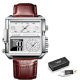 Great Men's Gifts - Top Luxury Brand Waterproof Square Quartz Wrist Watch for Men - The Jewellery Supermarket