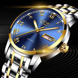 Great Gifts for Men - Top Brand Luxury Full Steel Quartz Business Gold Waterproof Wrist Watch - The Jewellery Supermarket