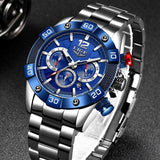 Great Gifts for Men - Top Brand Luxury Sports Chronograph Waterproof Quartz Watch