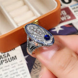 Vintage Aesthetic Luxury ♥︎ High Quality AAA+ Cubic Zirconia Diamonds ♥︎ Vintage Jewellery Ring - The Jewellery Supermarket