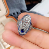 Vintage Aesthetic Luxury ♥︎ High Quality AAA+ Cubic Zirconia Diamonds ♥︎ Vintage Jewellery Ring - The Jewellery Supermarket