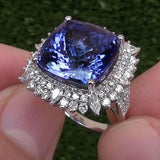 Gorgeous Blue ♥︎ High Quality AAA+ Cubic Zirconia ♥︎ Ring Brilliant Trendy Lady's Ring - The Jewellery Supermarket