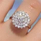 Aesthetic New Flower Designed Luxury Inlay AAA+ Cubic Zirconia Diamonds High Quality Ring - The Jewellery Supermarket