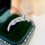 Fashion Design V Shaped Brilliant ♥︎ High Quality AAA+ Cubic Zirconia Diamonds ♥︎ New Trendy Ring - The Jewellery Supermarket