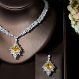 Luxury ♥︎ High Quality AAA+ Cubic Zirconia Diamonds ♥︎ 2 pcs Necklace and Earring Set for Women - The Jewellery Supermarket