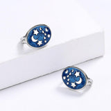 New Hot Sale Blue Handmade Enamel Star Moon Shape Earrings - The Jewellery Supermarket