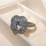 Ethnic Pattern Style Luxury Inlaid AAA+ Cubic Zirconia Diamonds Wedding Ring - The Jewellery Supermarket