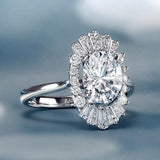Luxury High Quality Jewelry Hyperbole Design Inlaid AAA+ Cubic Zirconia Diamonds Ring