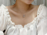 Striking 0.5 Carat Moissanite Diamond Double-layer Bowknot Pendant Necklace - The Jewellery Supermarket