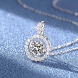 Terrific Beating Heart 1.0 Carat Moissanite Diamond Necklace Wedding Jewellery
