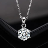 Sensational  Fine Jewellery D Color 1, 2 or 3 Carat Moissanite Diamond Necklace For Women