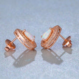 Low Price Gifts - New Fashion Rose Gold Colour Water Drop Shape Natural Stone Earrings - The Jewellery Supermarket