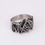 Simple Fashion Freemason Knight Gothic Retro Freemason Ring - The Jewellery Supermarket