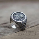 Best Gifts - Vintage Men's Templar Masonic Signet Ring