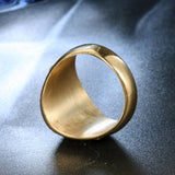 Gold colour European and American retro men's stainless steel Masonic ring - The Jewellery Supermarket