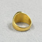 Blue Stainless Steel Vintage Gold Color Masonic Ring - The Jewellery Supermarket