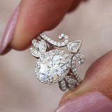*NEW* Sterling silver High Quality AAA+ Cubic Zirconia Diamonds Flower Promise ring - The Jewellery Supermarket