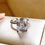 *NEW* High Quality Luxury Sterling Silver Princess Cut 5CT AAAA Cubic Zirconia Diamond Ring