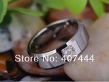 Silver Bevelled Firefighter Masonic Men's Tungsten Carbide Wedding Ring - The Jewellery Supermarket