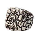 Best Offers - Stainless Steel Master Masonic Signet Ring for Men - The Jewellery Supermarket