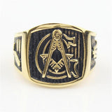 Best Offers - Gold Tone 316L Stainless Steel Masonic Men's Ring
